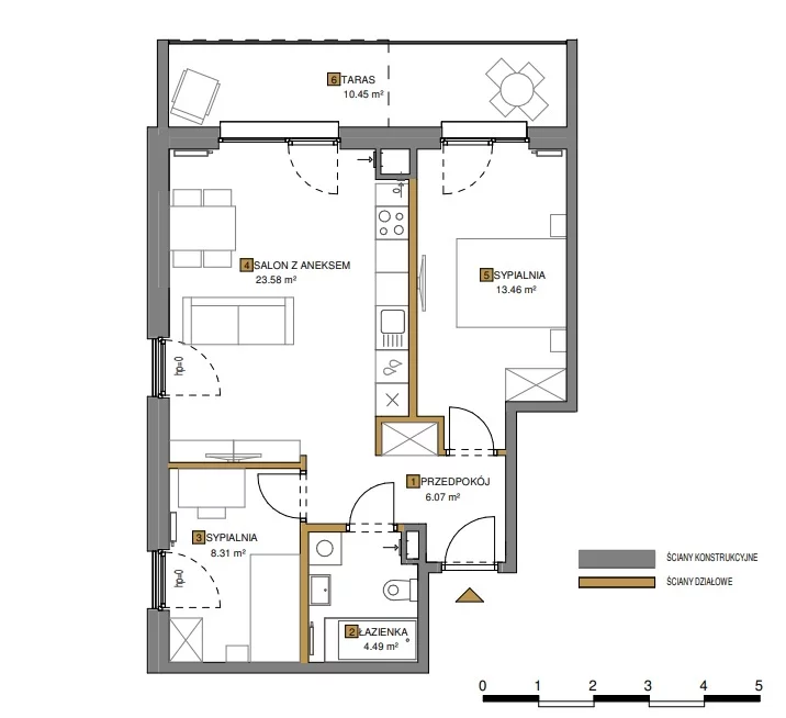 3 pokoje, mieszkanie 56,00 m², piętro 4, oferta nr , 833903, Warszawa, Wola, Wola, Czyste