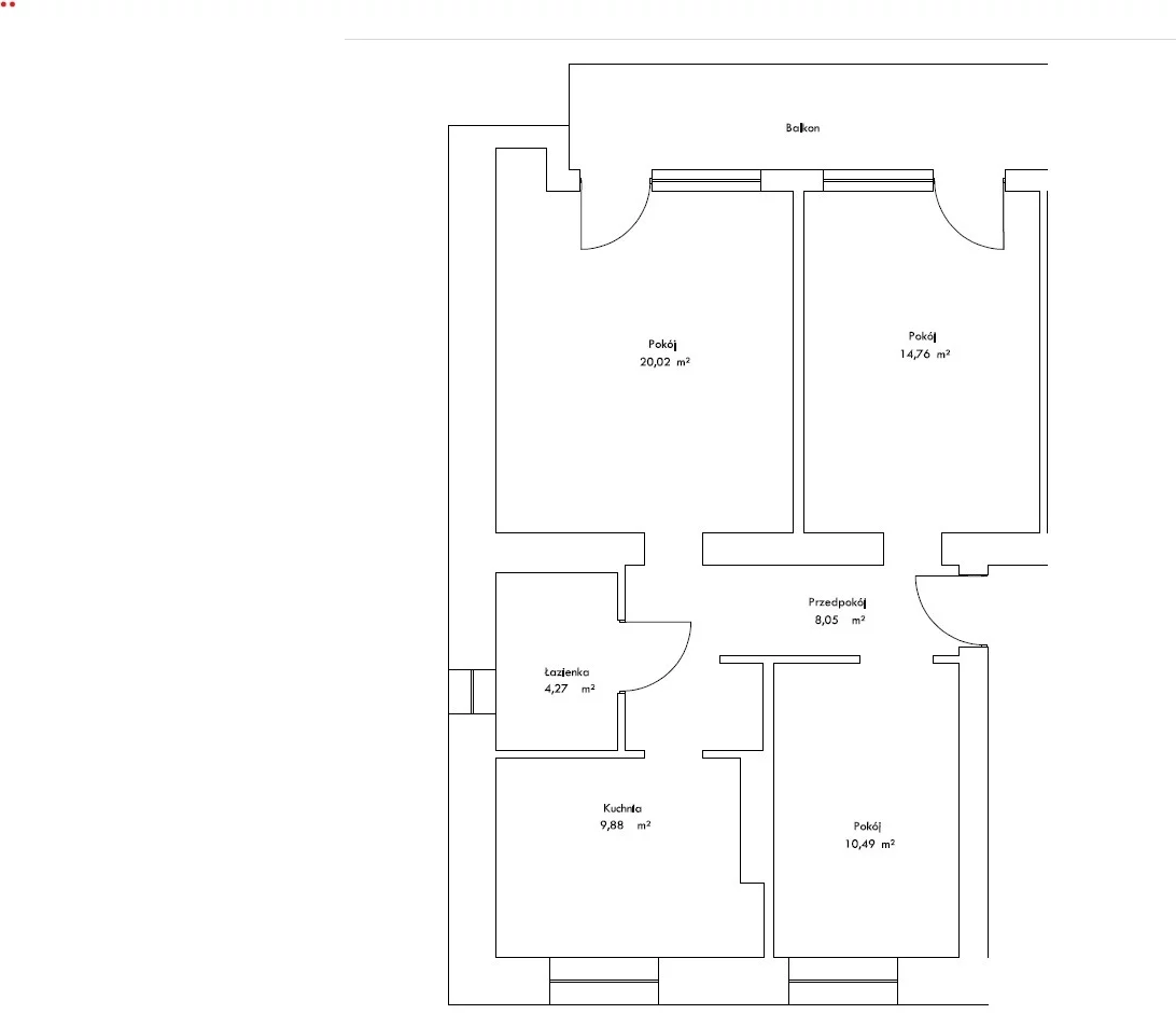 3 pokoje, mieszkanie 67,00 m², piętro 3, oferta nr , 833263, Olsztyn, Dąbrowszczków