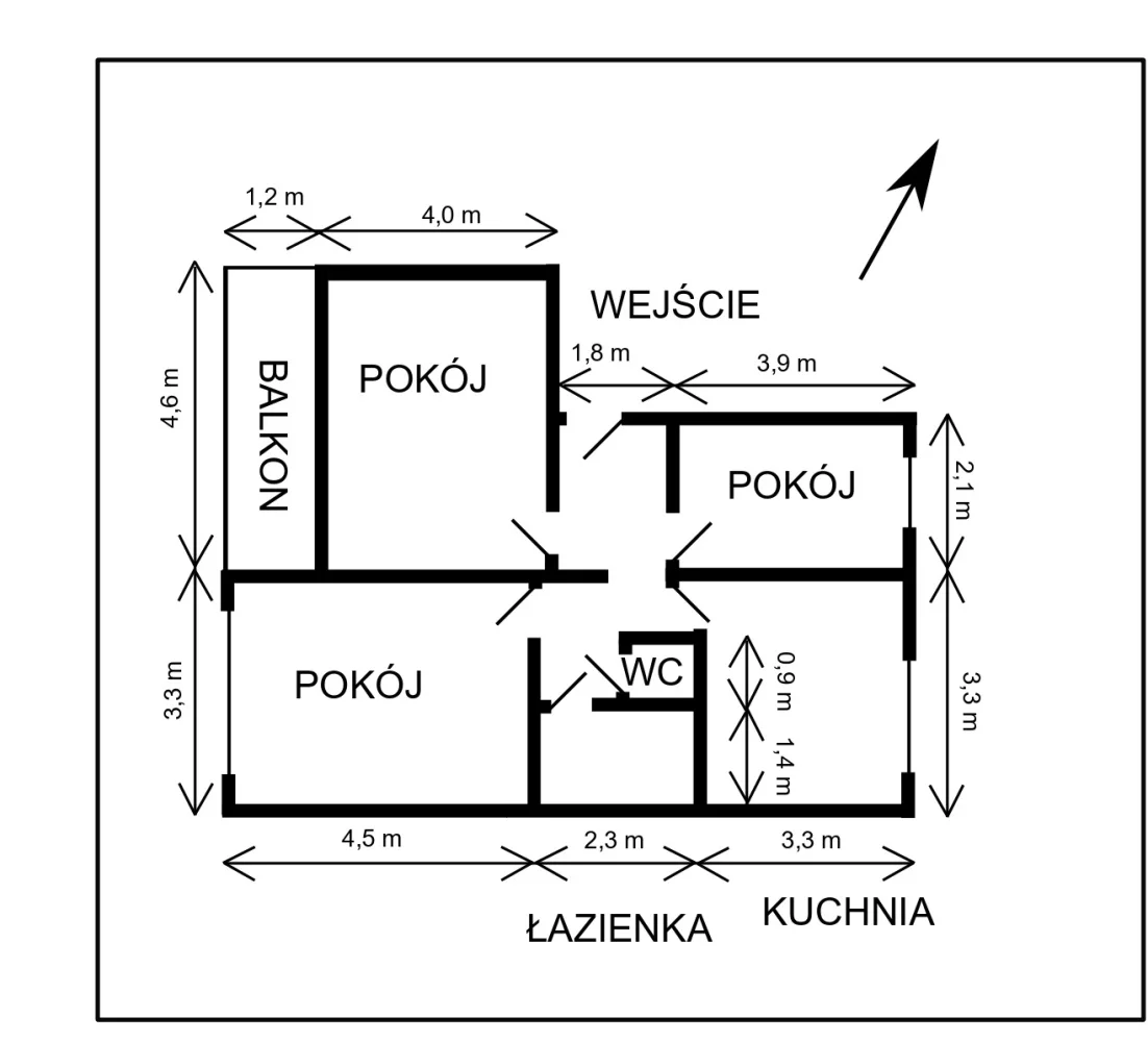 3 pokoje, mieszkanie 67,00 m², piętro 1, oferta nr , 834302, Kraków, Krowodrza, Dożynkowa