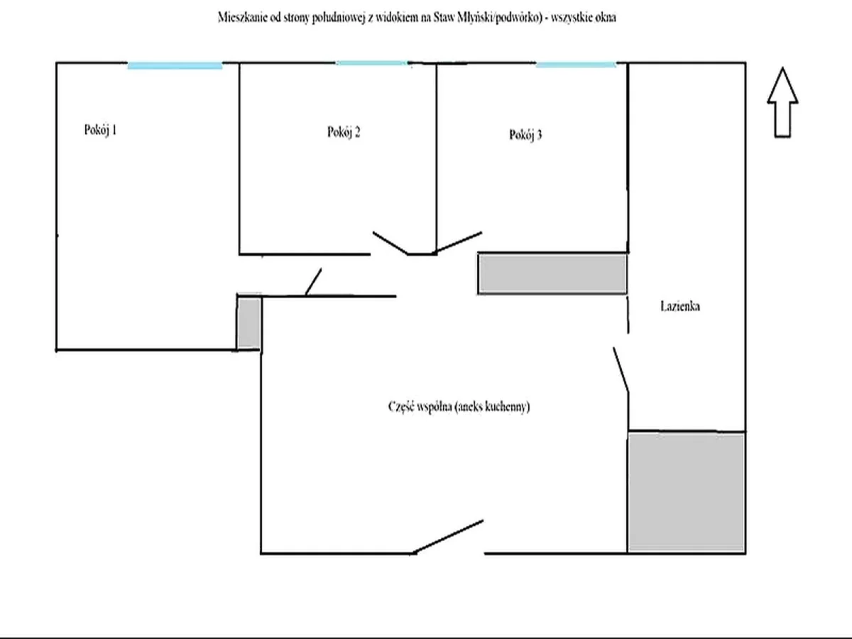 3 pokoje, mieszkanie 56,00 m², piętro 1, oferta nr , 834364, Gdańsk, Żabianka-Wejhera-Jelitkowo-Tysiąclecia, Grunwaldzka