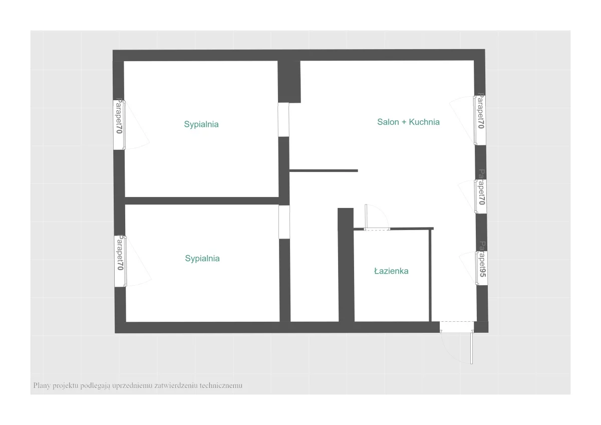 Mieszkanie na sprzedaż, 54,00 m², 3 pokoje, 1 piętro, oferta nr 831533