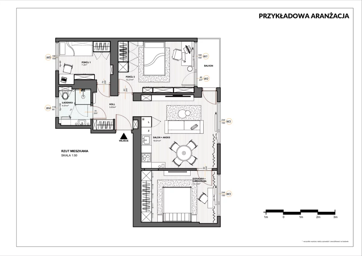 3 pokoje, mieszkanie 63,00 m², parter, oferta nr , 834064, Gdańsk, Wrzeszcz, Lilli Wenedy