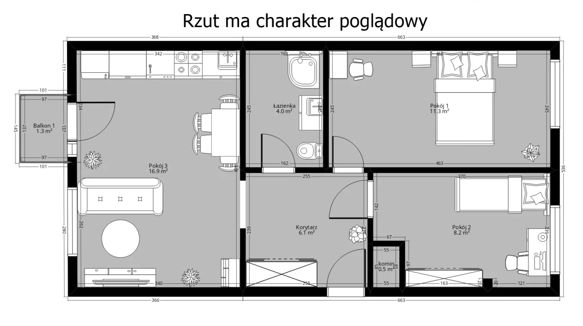 3 pokoje, mieszkanie 47,00 m², piętro 3, oferta nr , 833982, Radom, Borki, Maratońska
