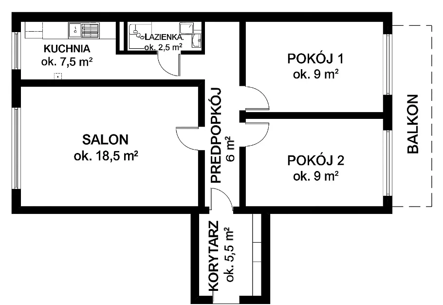 3 pokoje, mieszkanie 58,00 m², piętro 3, oferta nr , 833795, Poznań, Osiedle Lecha