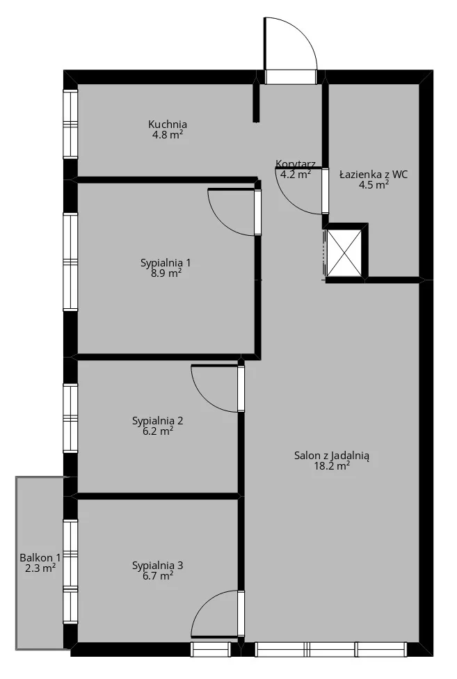 4 pokoje, apartament 53,00 m², piętro 3, oferta nr , 833694, Lublin, Rury, Rury, Balladyny