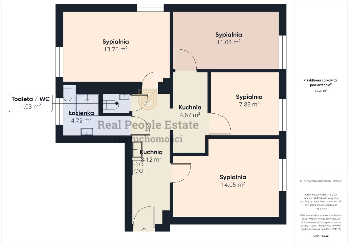 4 pokoje, mieszkanie 65,00 m², piętro 2, oferta nr , 832477, Gdańsk, Wrzeszcz, Kościuszki