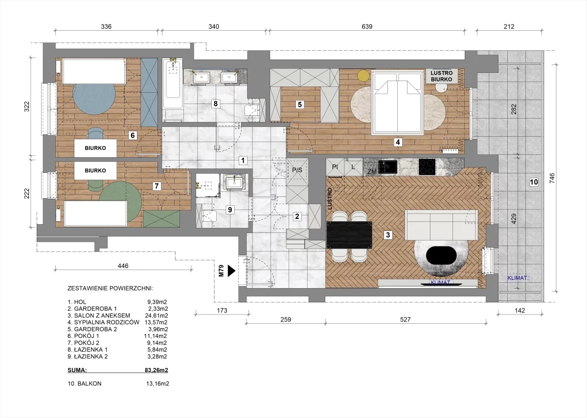 4 pokoje, mieszkanie 84,00 m², piętro 6, oferta nr , 833953, Kraków, Podgórze, Płaszów