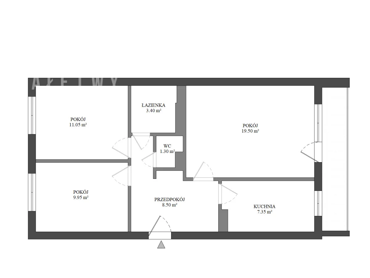 3 pokoje, mieszkanie 61,10 m², piętro 1, oferta nr , BLN436794, Warszawa, Praga Północ, Praga Północ, Białostocka