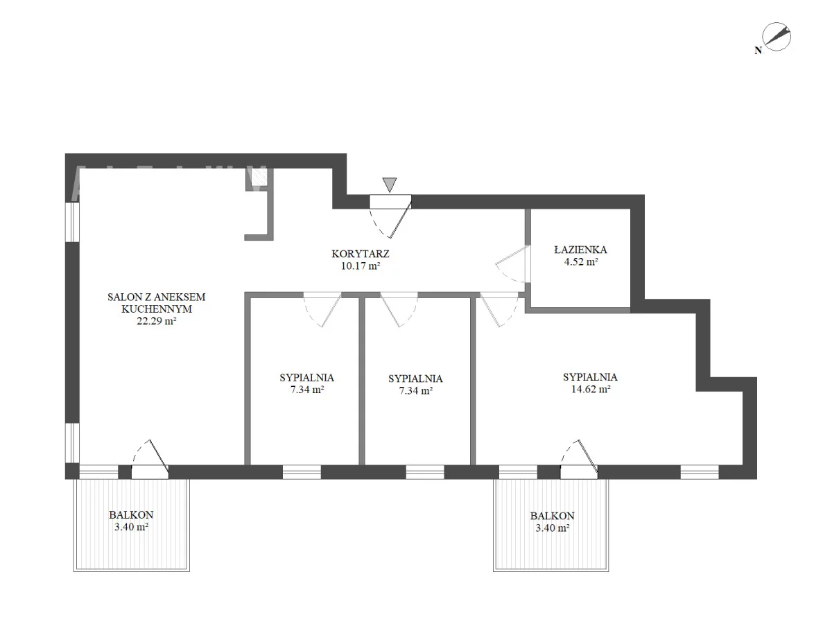 3 pokoje, mieszkanie 68,18 m², piętro 2, oferta nr , BLN446360, Góra Kalwaria, Por. Jana Białka