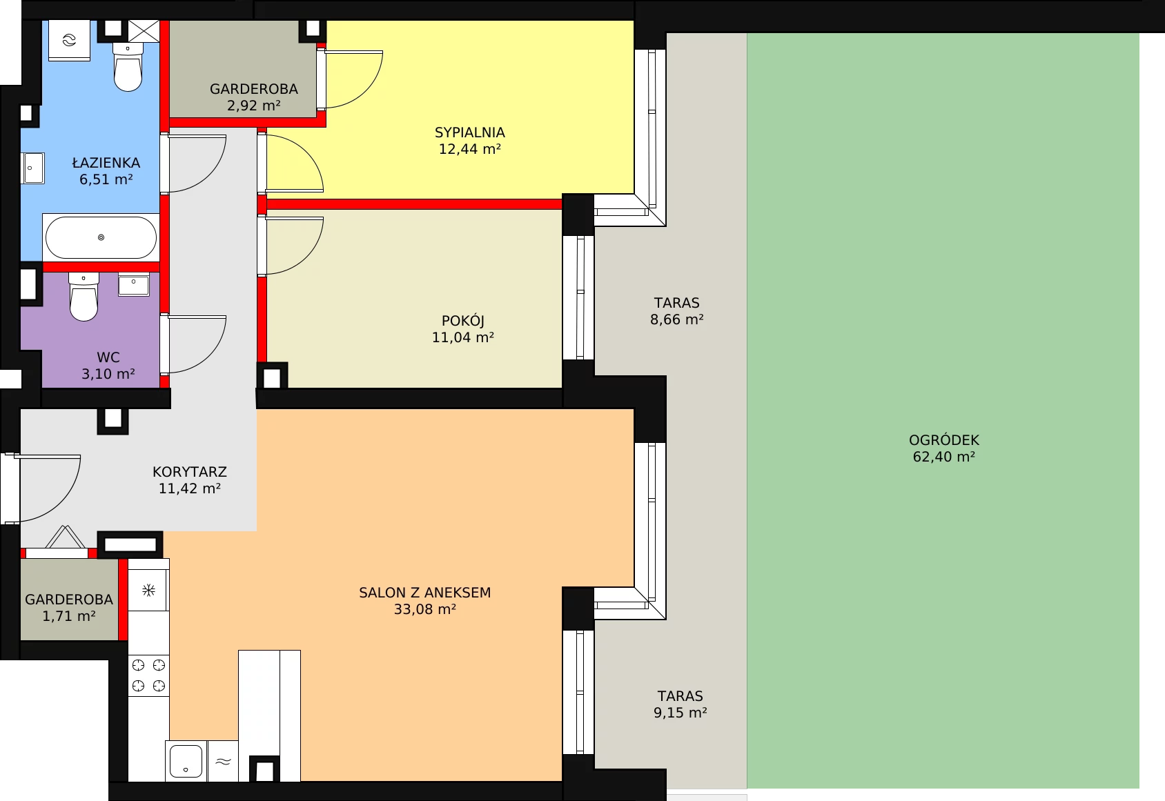 Mieszkanie 82,22 m², parter, oferta nr 1, Bednarska 4, Łódź, Górna, ul. Bednarska 4