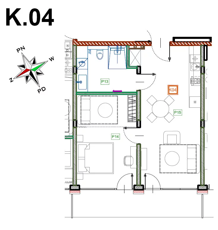 Apartament 49,86 m², poziom -1, oferta nr K.04, Enklawa Polany, Kościelisko, ul. Chotarz Bór 14 A-M