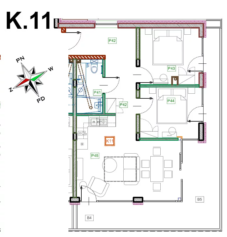 Apartament 57,20 m², parter, oferta nr K.11, Enklawa Polany, Kościelisko, ul. Chotarz Bór 14 A-M
