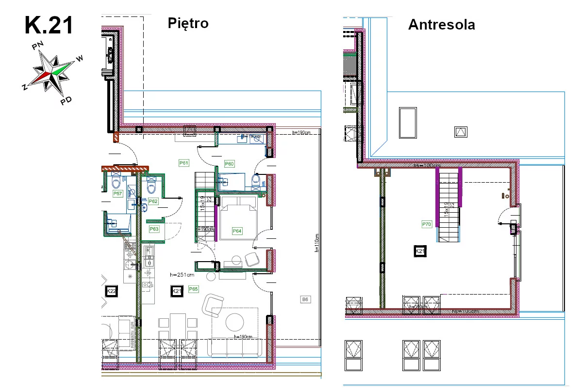 Apartament 74,18 m², piętro 1, oferta nr K.21, Enklawa Polany, Kościelisko, ul. Chotarz Bór 14 A-M