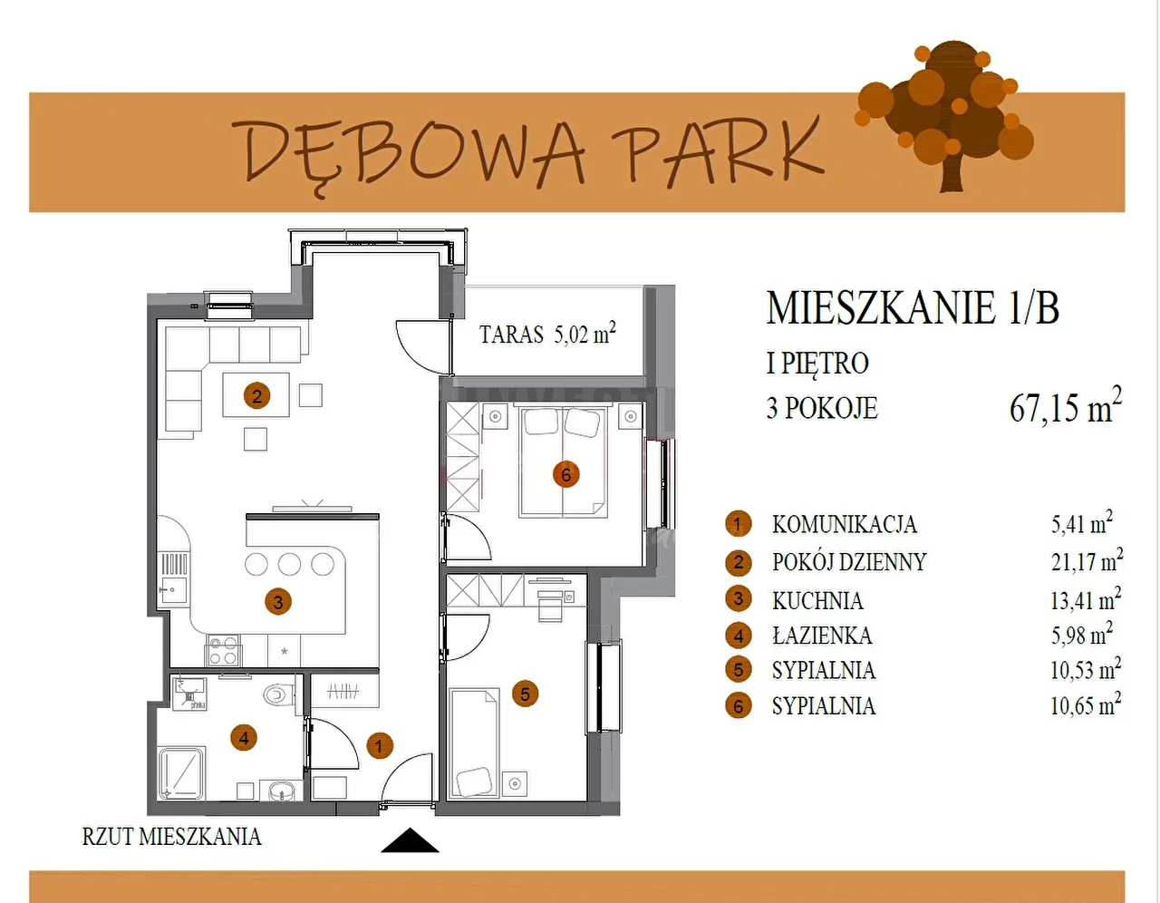 3 pokoje, mieszkanie 67,15 m², piętro 1, oferta nr , 15418, Gogolin