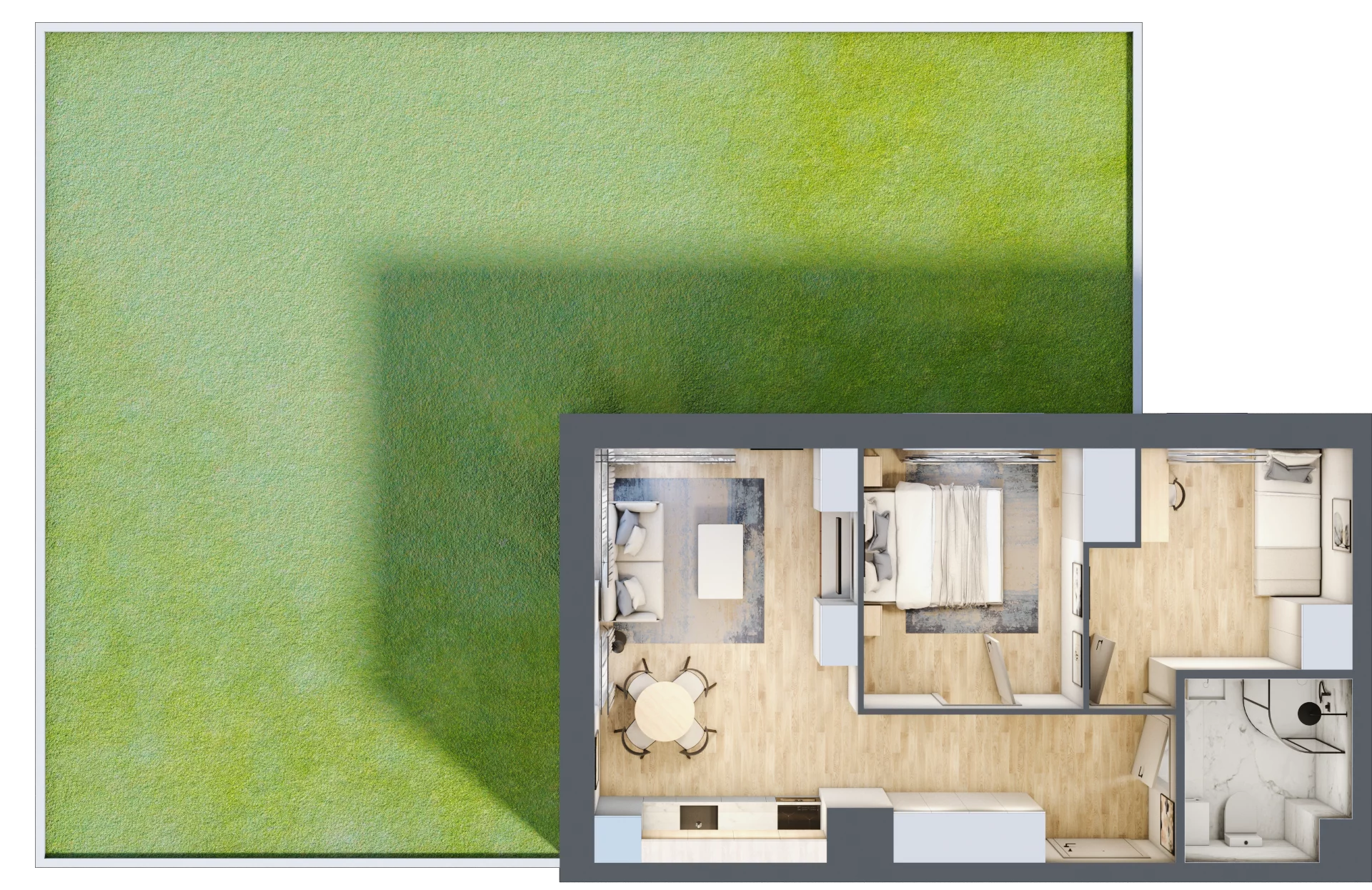 3 pokoje, mieszkanie 48,52 m², parter, oferta nr 1/1, Osiedle Kościuszki - Osiedle Premium, Brzeg, ul. Kościuszki
