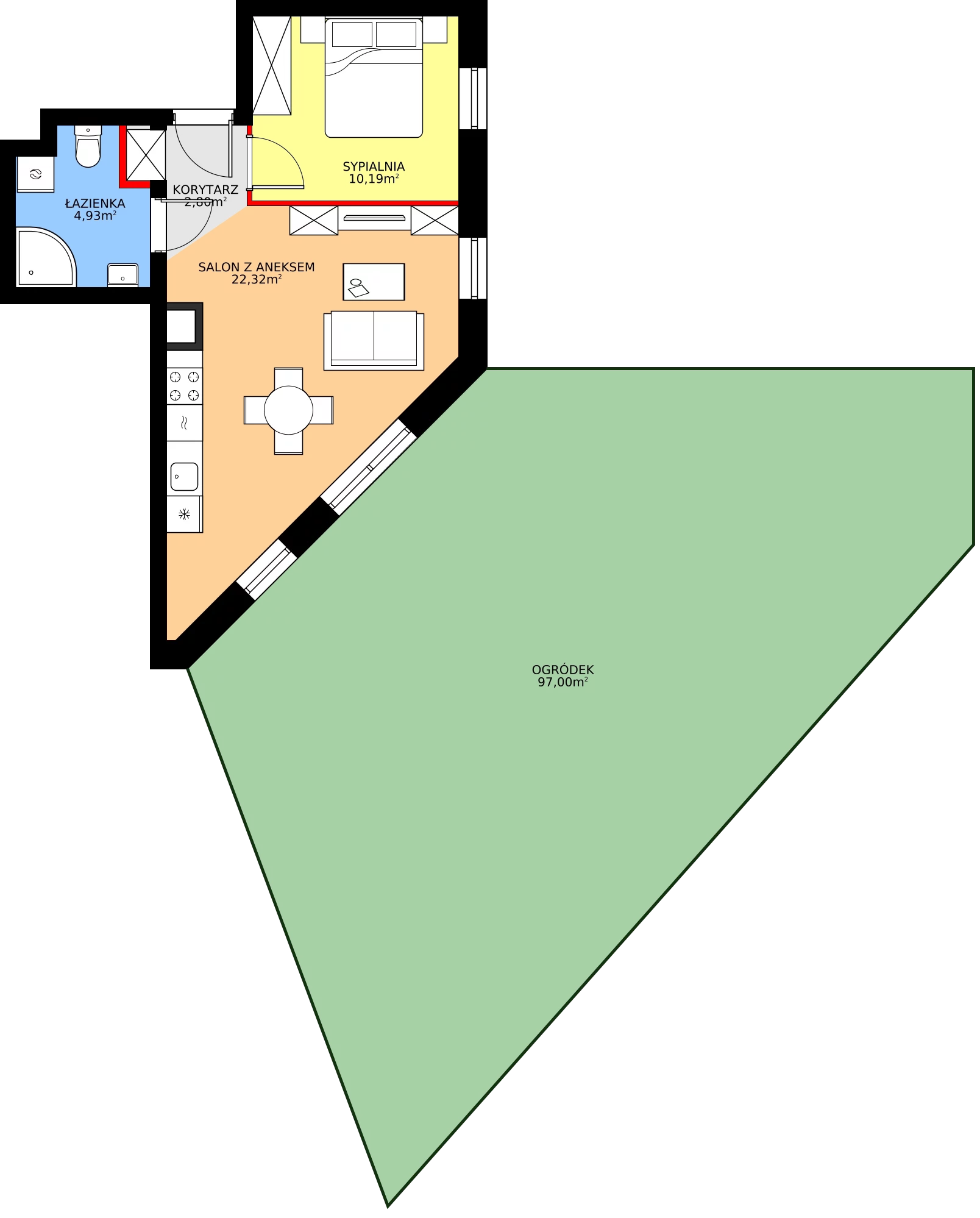 Zalety mieszkania 40.24 m², 1/6