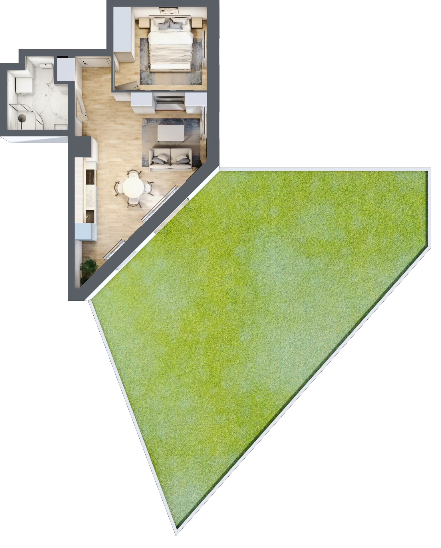 2 pokoje, mieszkanie 40,24 m², parter, oferta nr 1/6, Osiedle Kościuszki - Osiedle Premium, Brzeg, ul. Kościuszki