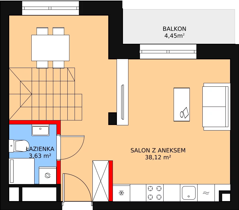 Apartament 75,86 m², piętro 4, oferta nr 4_6, New Iron, Łódź, Śródmieście, ul. Andrzeja Struga 22