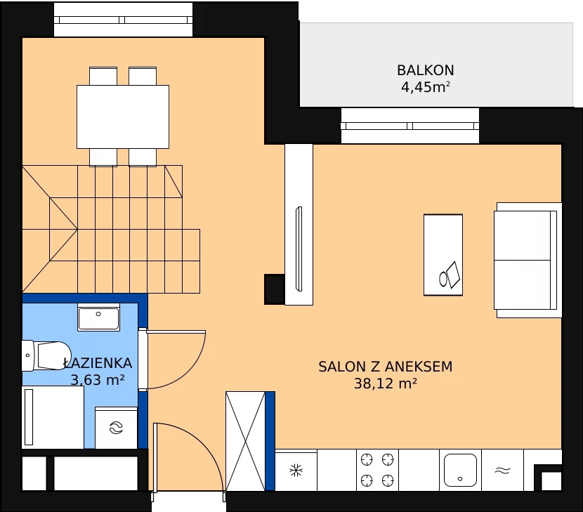 1 pokój, apartament 75,86 m², piętro 4, oferta nr 4_6, New Iron, Łódź, Śródmieście, ul. Andrzeja Struga 22