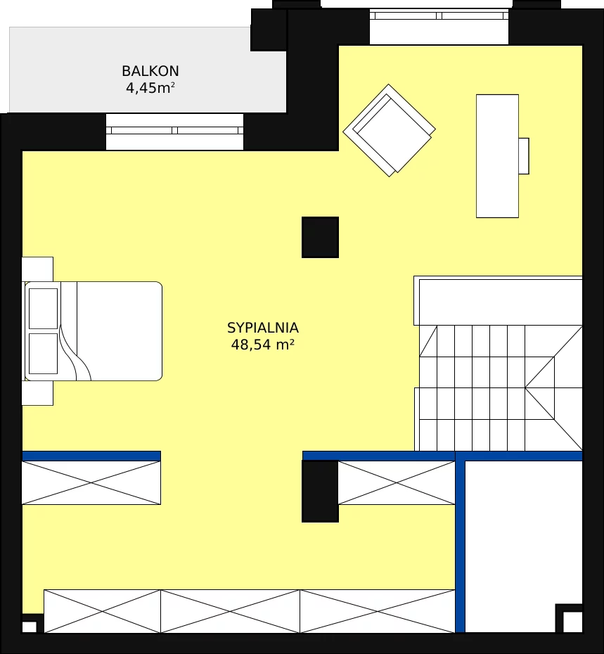 1 pokój, apartament 107,54 m², piętro 4, oferta nr 4_7, New Iron, Łódź, Śródmieście, ul. Andrzeja Struga 22