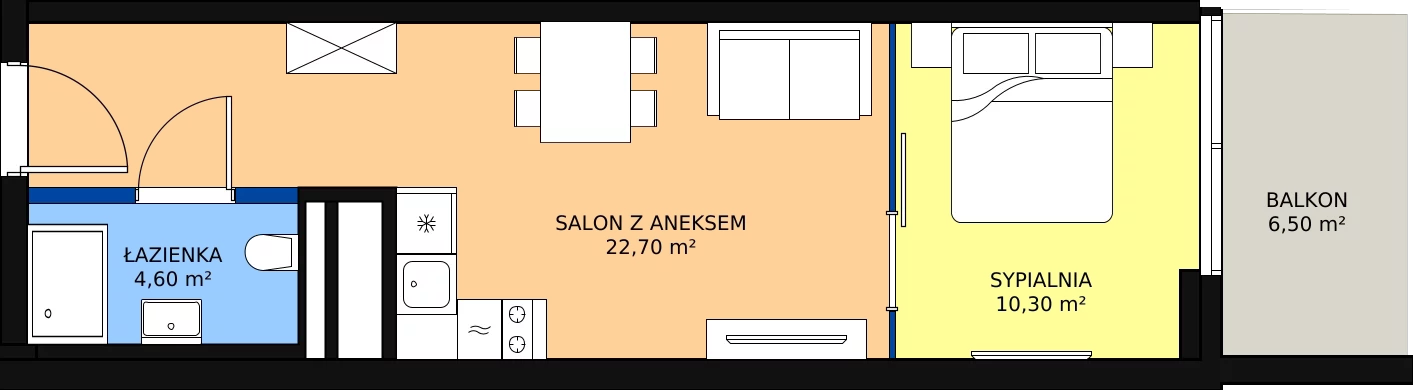 Zalety mieszkania 37.6 m², 335