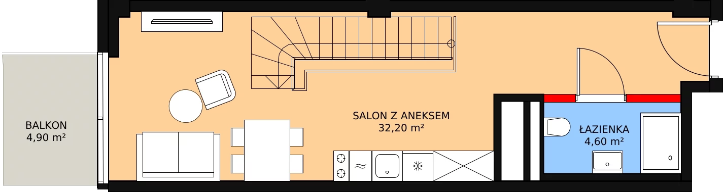 2 pokoje, apartament inwestycyjny 68,60 m², piętro 4, oferta nr 402, Apollo Resort, Świnoujście, Dzielnica Nadmorska, ul. Uzdrowiskowa