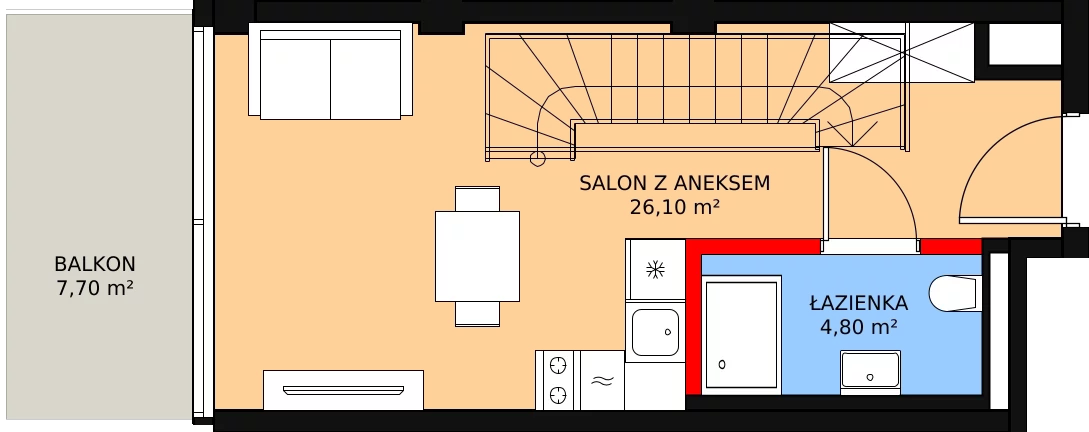 2 pokoje, apartament inwestycyjny 56,50 m², piętro 4, oferta nr 406, Apollo Resort, Świnoujście, Dzielnica Nadmorska, ul. Uzdrowiskowa