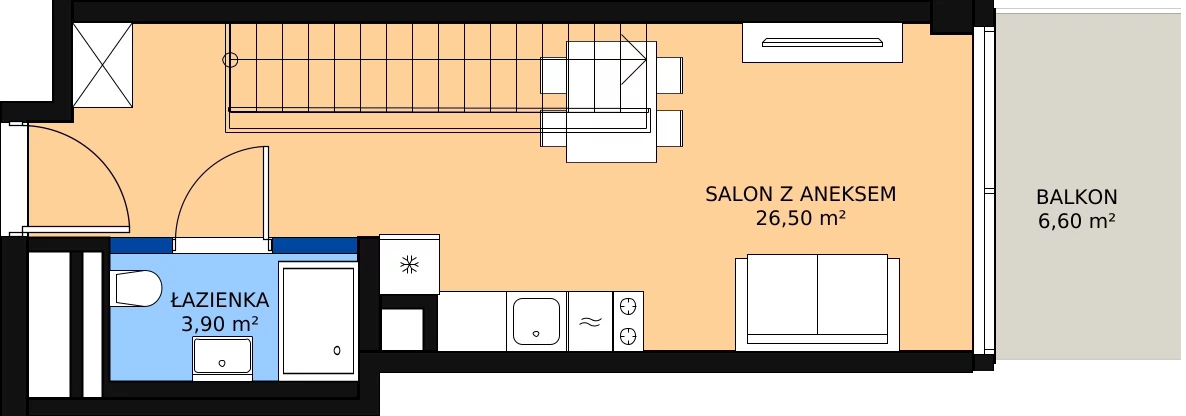 Zalety mieszkania 56.6 m², 416