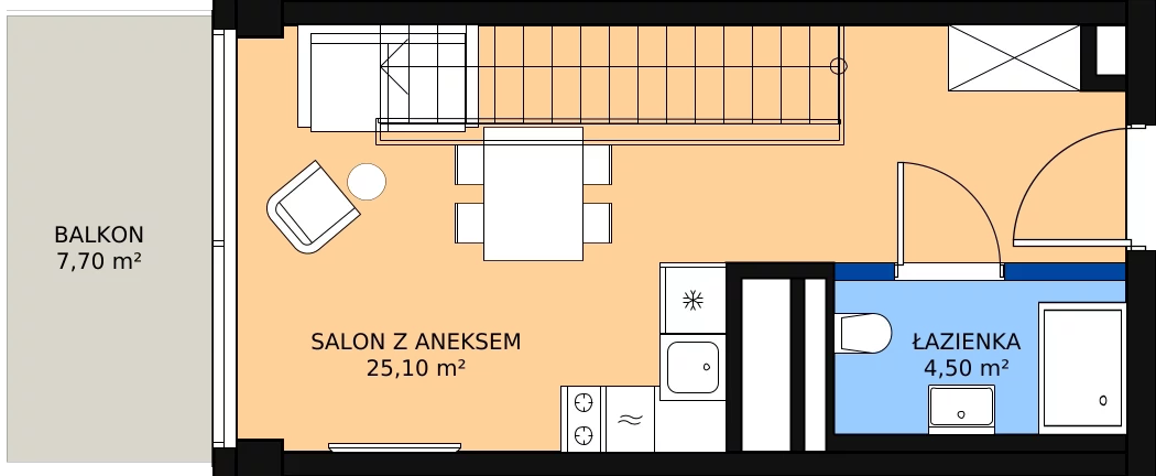 Zalety mieszkania 55.1 m², 421