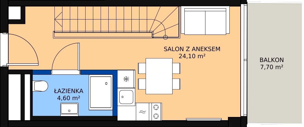 Zalety mieszkania 53.2 m², 429