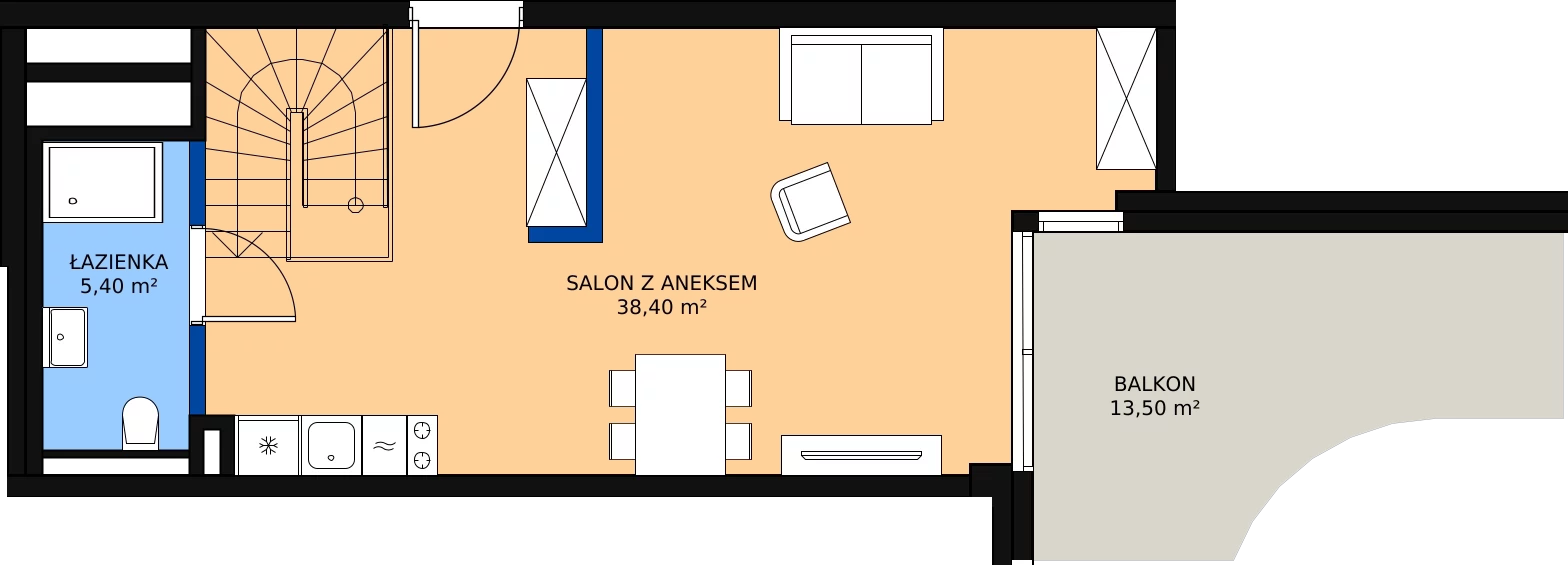 Zalety mieszkania 84.2 m², 433