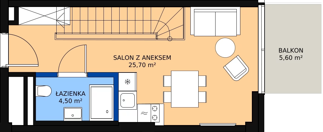 Zalety mieszkania 56.6 m², 439