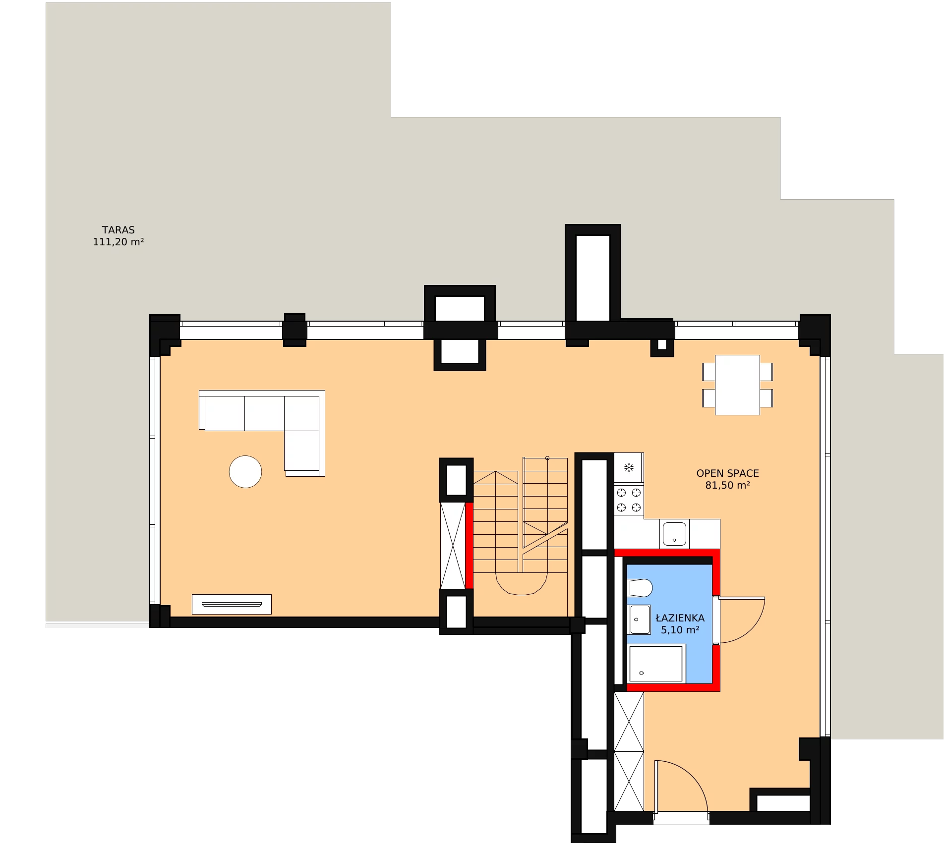 1 pokój, apartament inwestycyjny 167,80 m², piętro 5, oferta nr 503, Apollo Resort, Świnoujście, Dzielnica Nadmorska, ul. Uzdrowiskowa