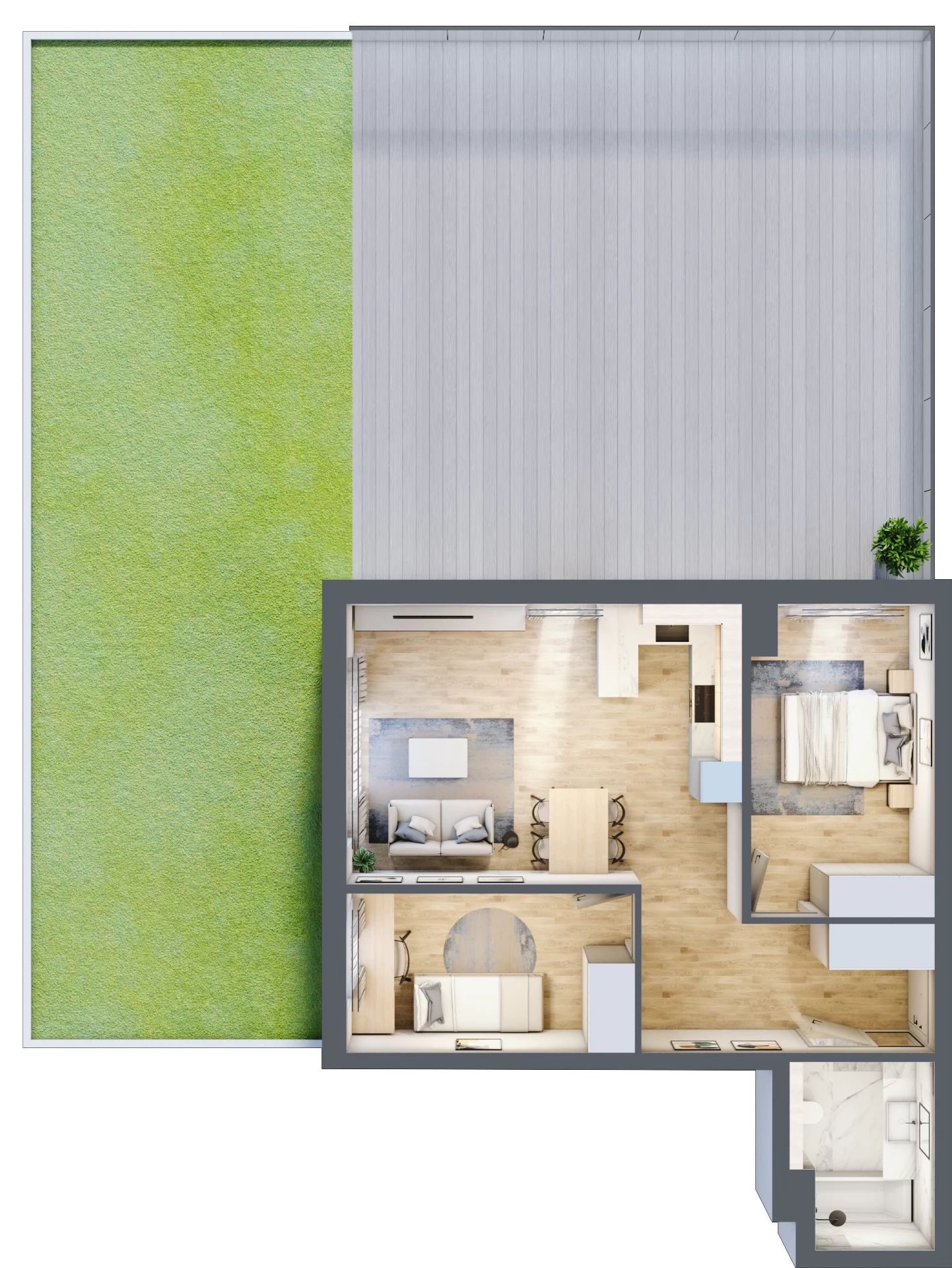 3 pokoje, mieszkanie 62,29 m², parter, oferta nr 4, Apartamenty Home Premium, Ożarów Mazowiecki, ul. Piłsudskiego 6
