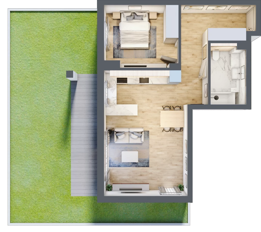 2 pokoje, mieszkanie 57,65 m², parter, oferta nr 2, Apartamenty Home Premium, Ożarów Mazowiecki, ul. Piłsudskiego 6