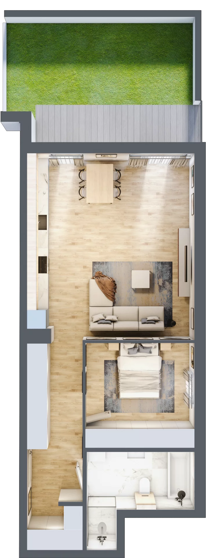 2 pokoje, mieszkanie 65,50 m², parter, oferta nr 53, Apartamenty Home Premium, Ożarów Mazowiecki, ul. Piłsudskiego 6