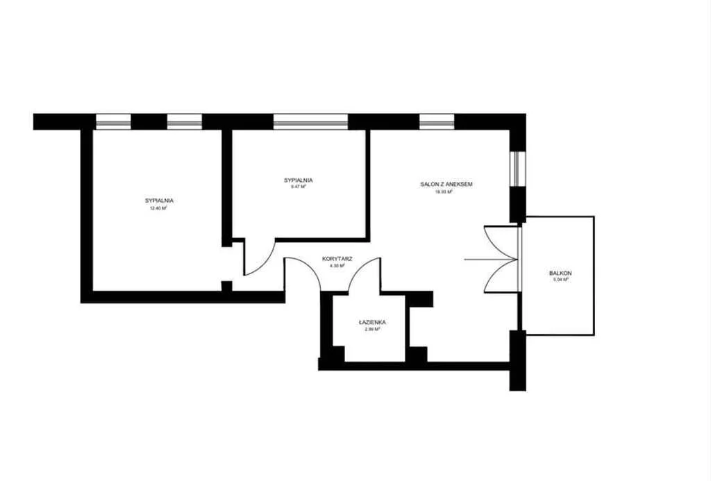 3 pokoje, mieszkanie 47,70 m², piętro 3, oferta nr , 2591/7393/OMS, Krasne