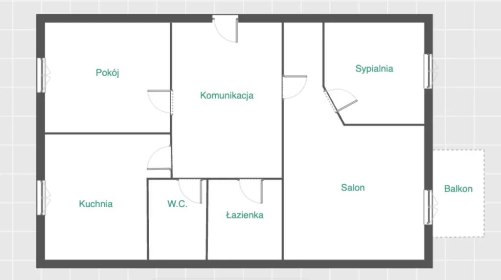 3 pokoje, mieszkanie 53,16 m², piętro 3, oferta nr , 2603/7393/OMS, Rzeszów, Kurpiowska