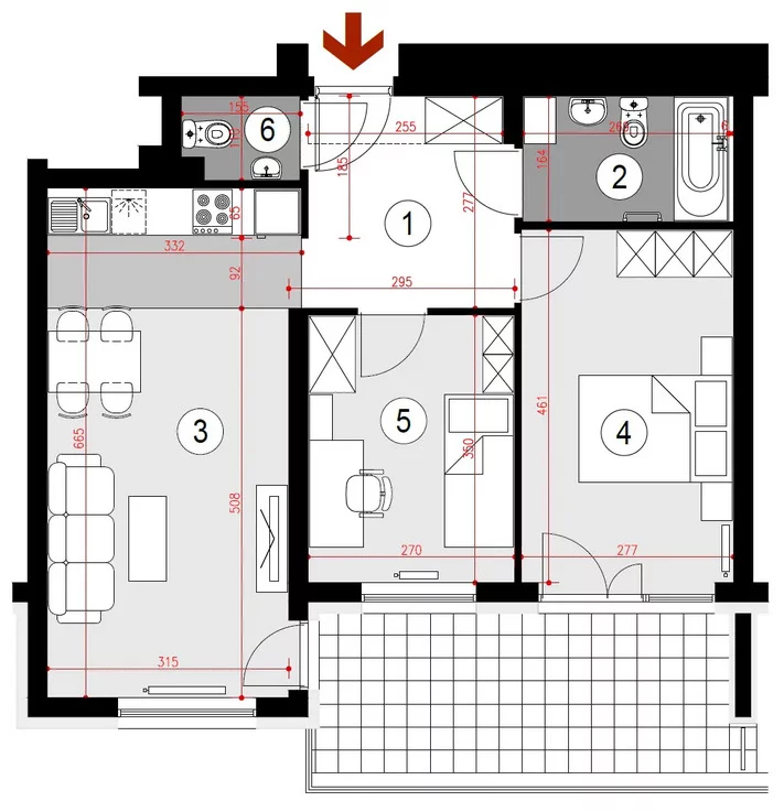 3 pokoje, mieszkanie 56,10 m², parter, oferta nr , 2487/7393/OMS, Rzeszów, Lubelska