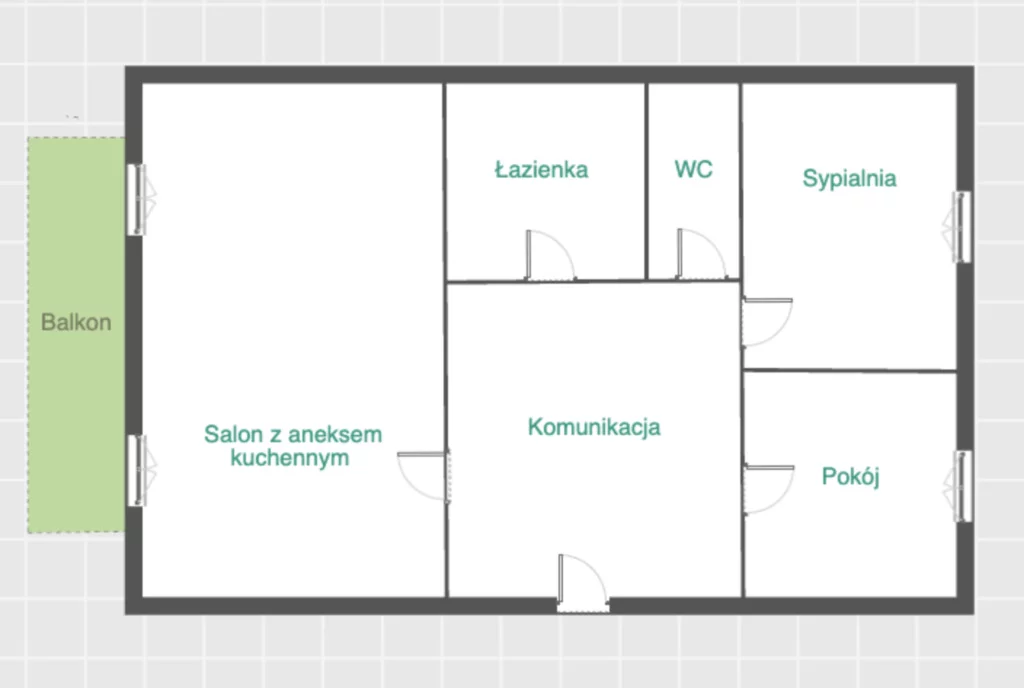 3 pokoje, mieszkanie 72,00 m², piętro 1, oferta nr , 400/7393/OMW, Rzeszów, Krośnieńska