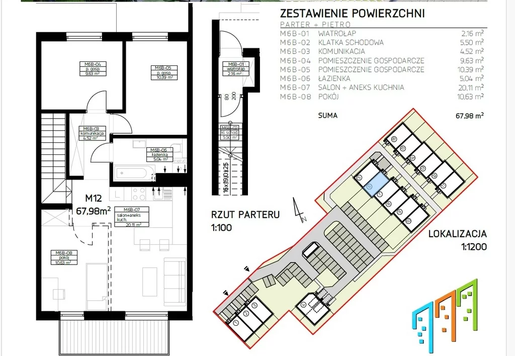 Mieszkanie pięciopokojowe 67,98 m², Rzeszów, Biesiadna, Sprzedaż