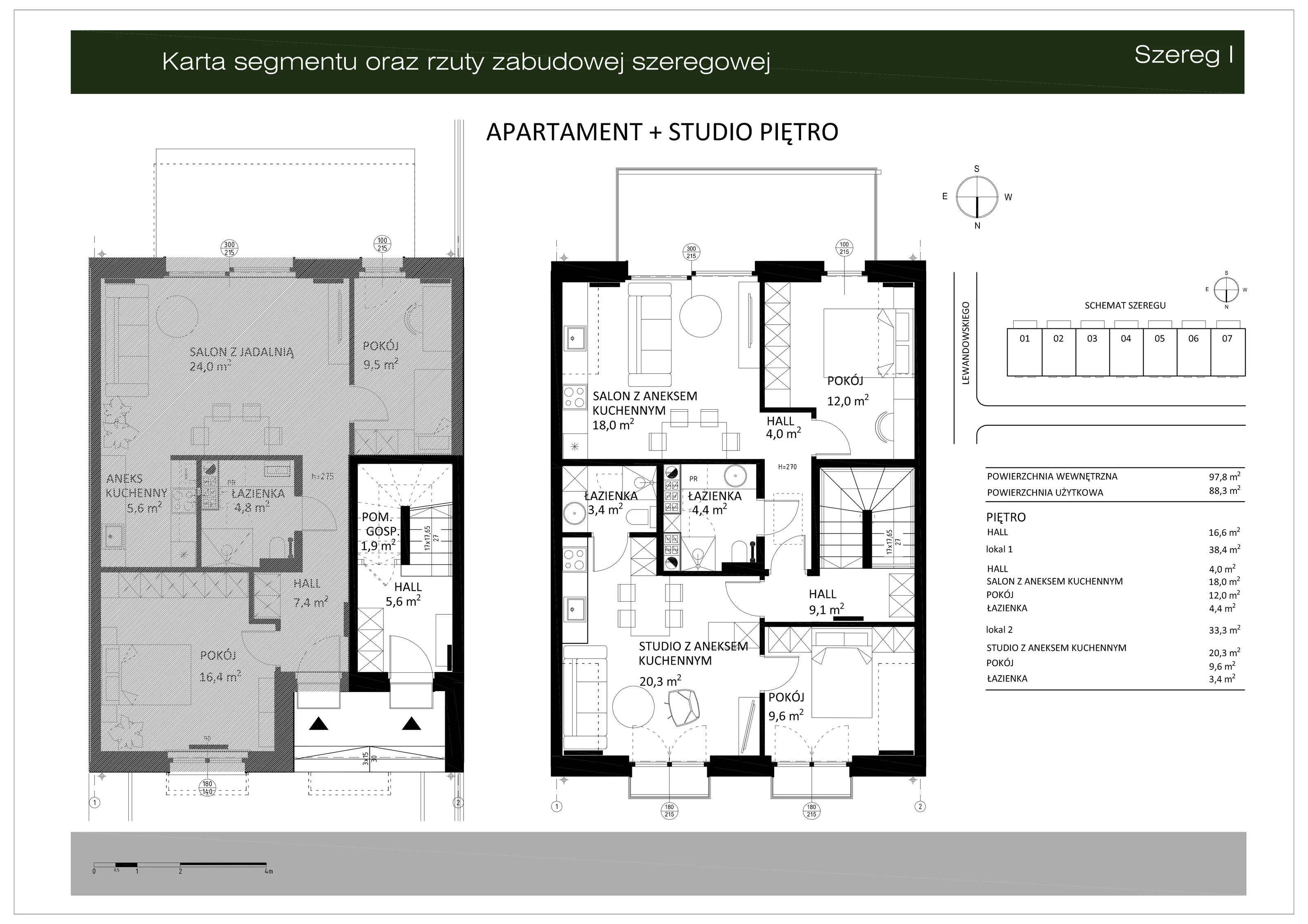 Mieszkanie 97,80 m², piętro 1, oferta nr 2A, Natura Premium, Olsztyn, Jaroty, ul. Lewandowskiego