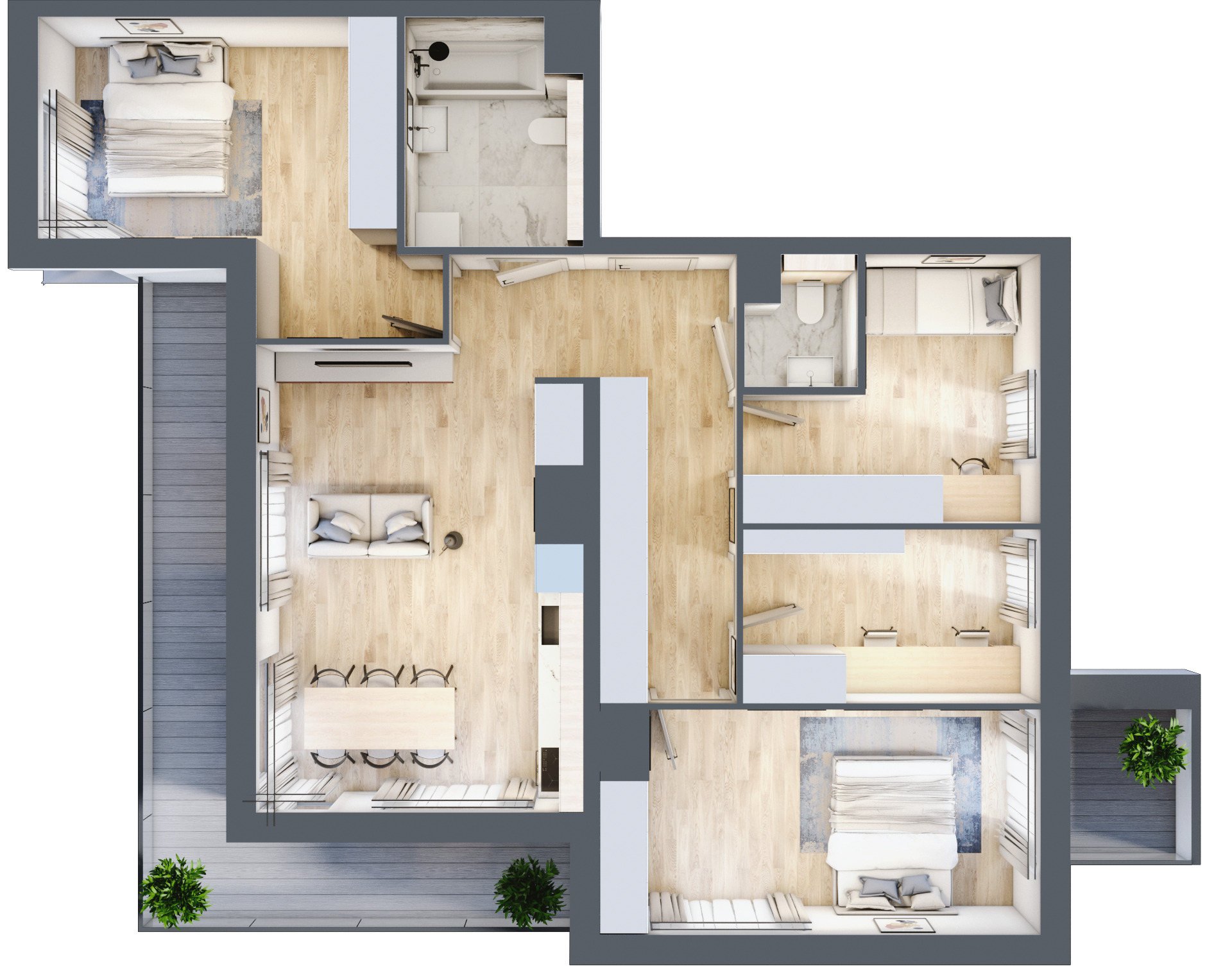 Apartament 89,38 m², piętro 3, oferta nr D19, Nowe Żerniki Bieńkowskiego, Wrocław, Żerniki, Fabryczna, ul. Bieńkowskiego