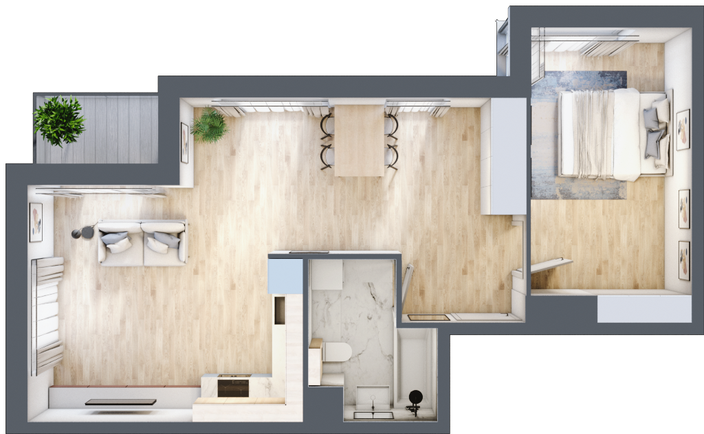 Apartament 53,15 m², piętro 1, oferta nr K12, Nowe Żerniki Bieńkowskiego, Wrocław, Żerniki, Fabryczna, ul. Bieńkowskiego