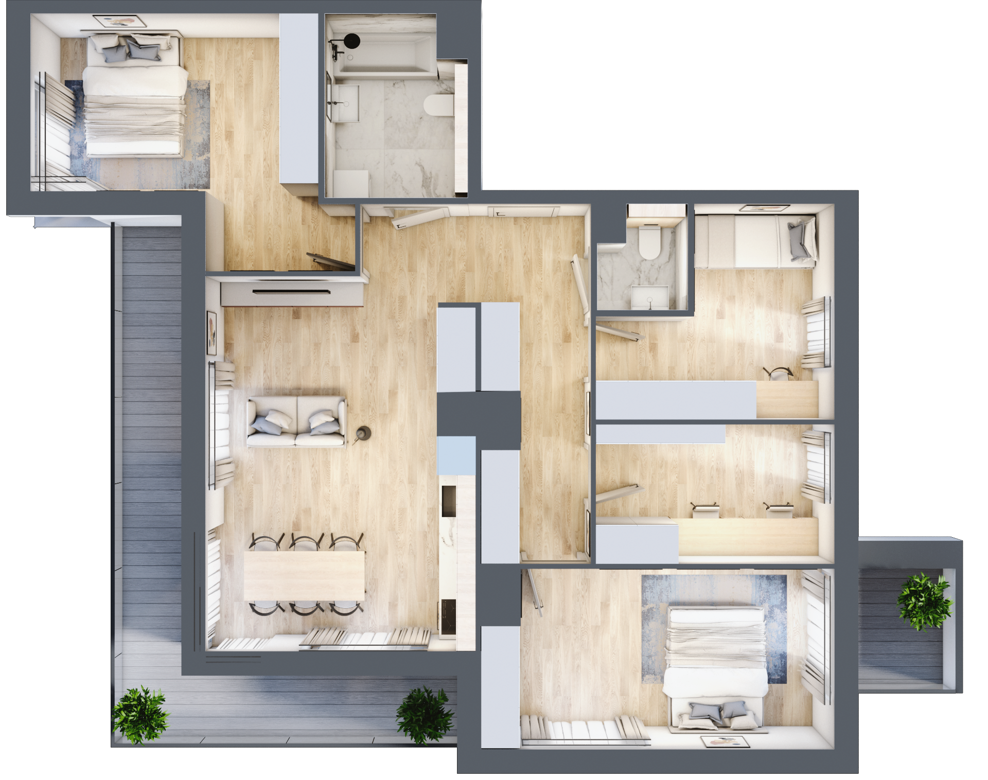 Apartament 88,99 m², piętro 3, oferta nr F18, Nowe Żerniki Bieńkowskiego, Wrocław, Żerniki, Fabryczna, ul. Bieńkowskiego