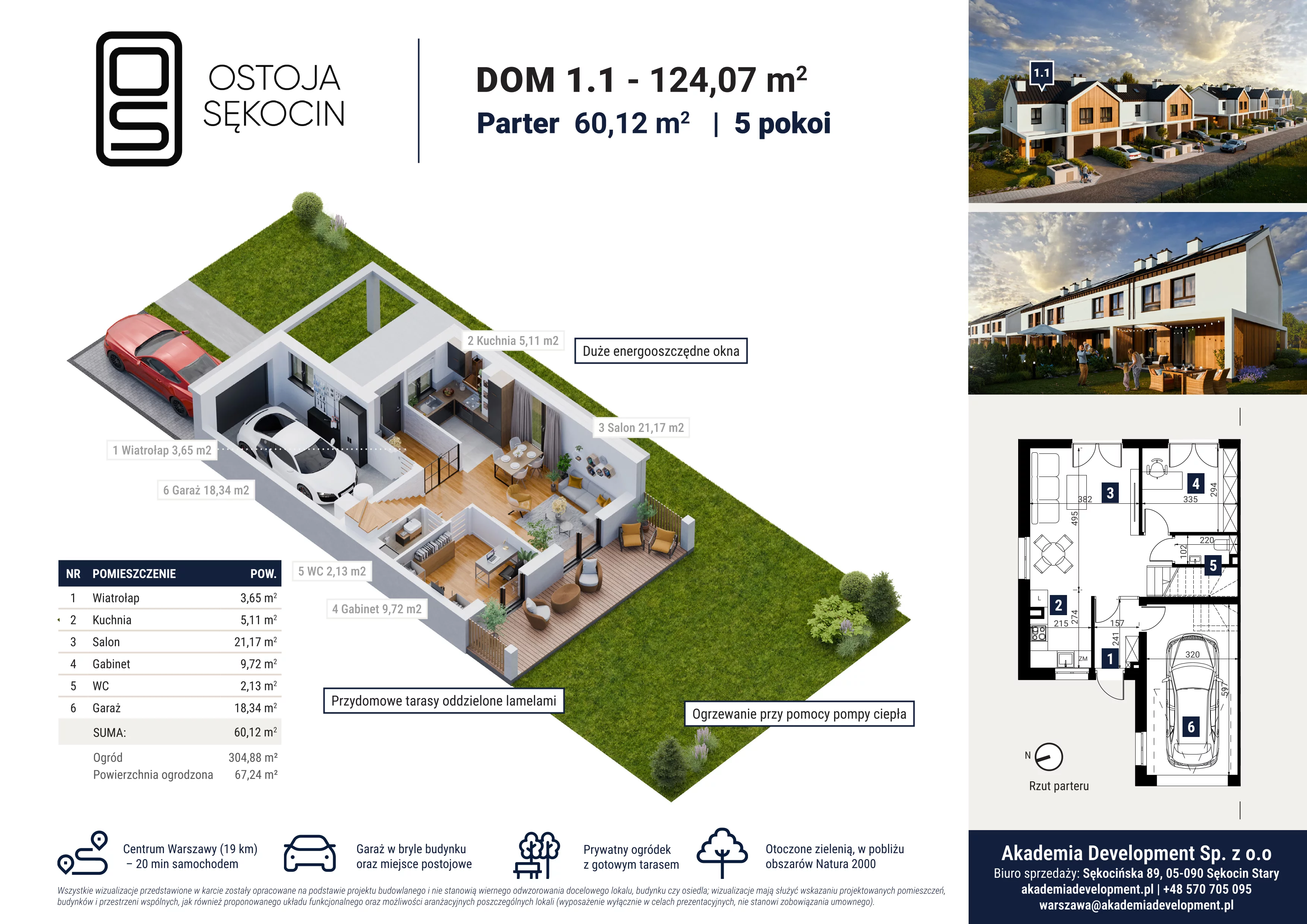 Dom 124,07 m², oferta nr 1.1, Ostoja Sękocin, Sękocin Stary, ul. Sękocińska 89