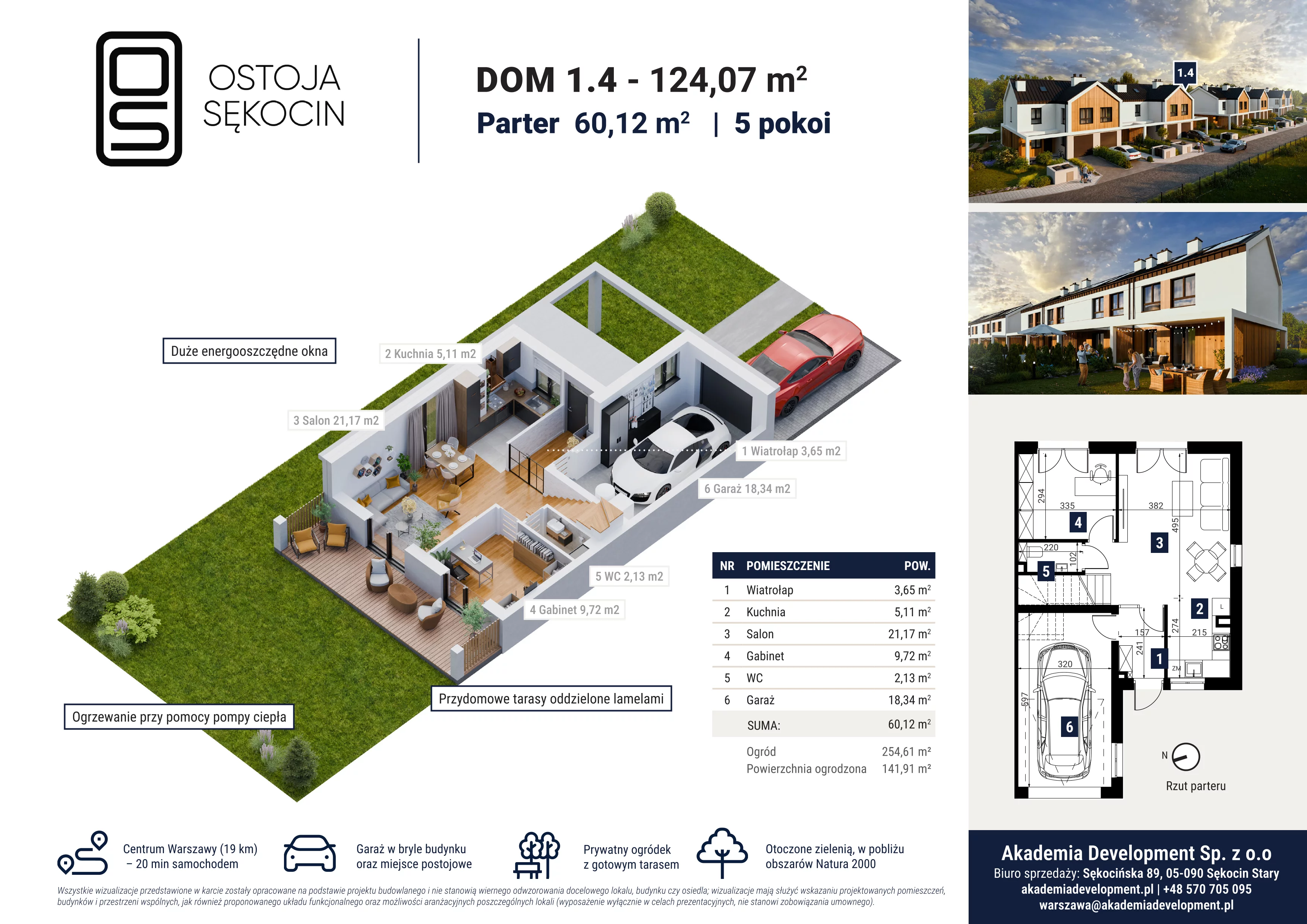 Dom 124,07 m², oferta nr 1.4, Ostoja Sękocin, Sękocin Stary, ul. Sękocińska 89