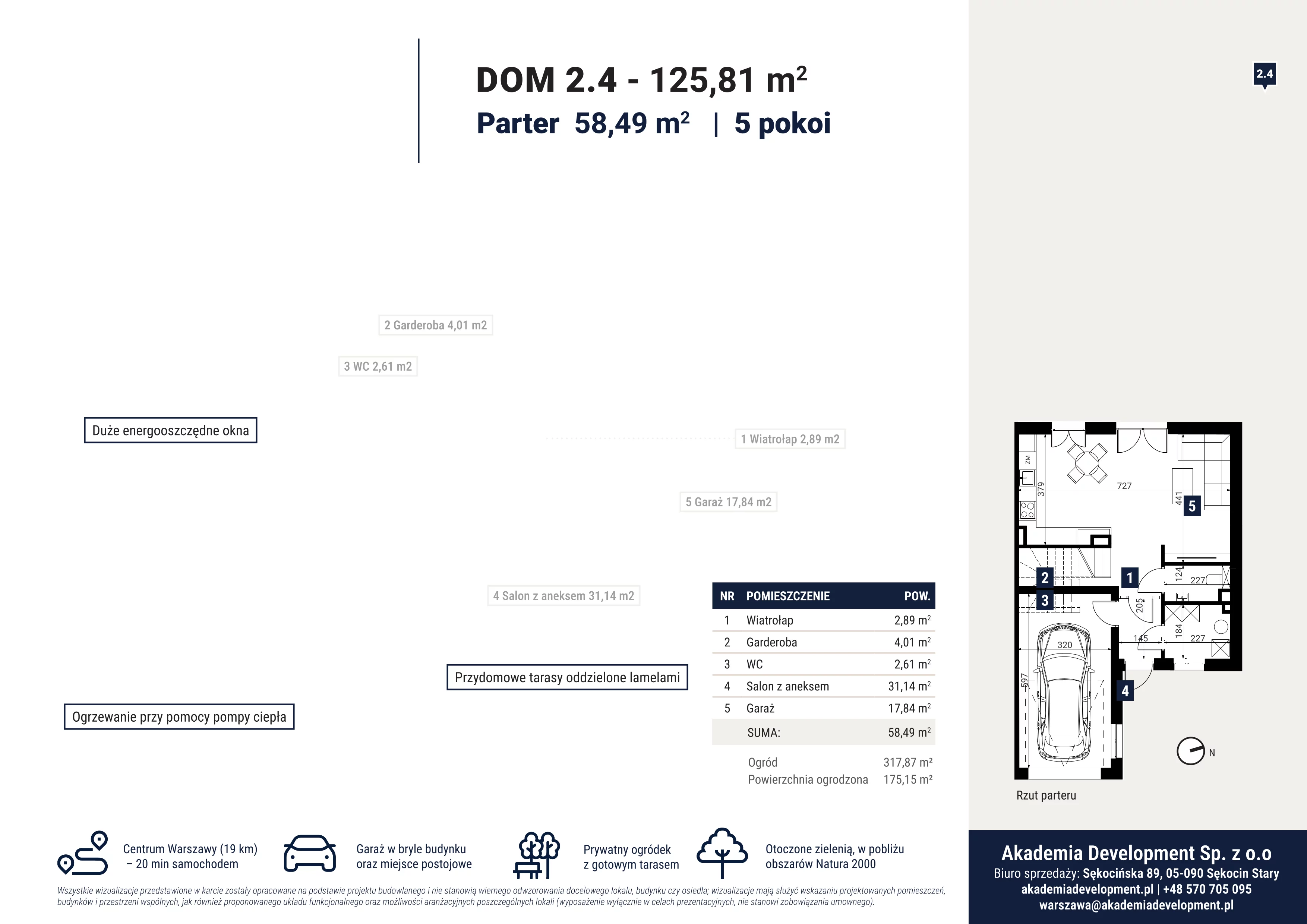 Dom 125,81 m², oferta nr 2.4, Ostoja Sękocin, Sękocin Stary, ul. Sękocińska 89