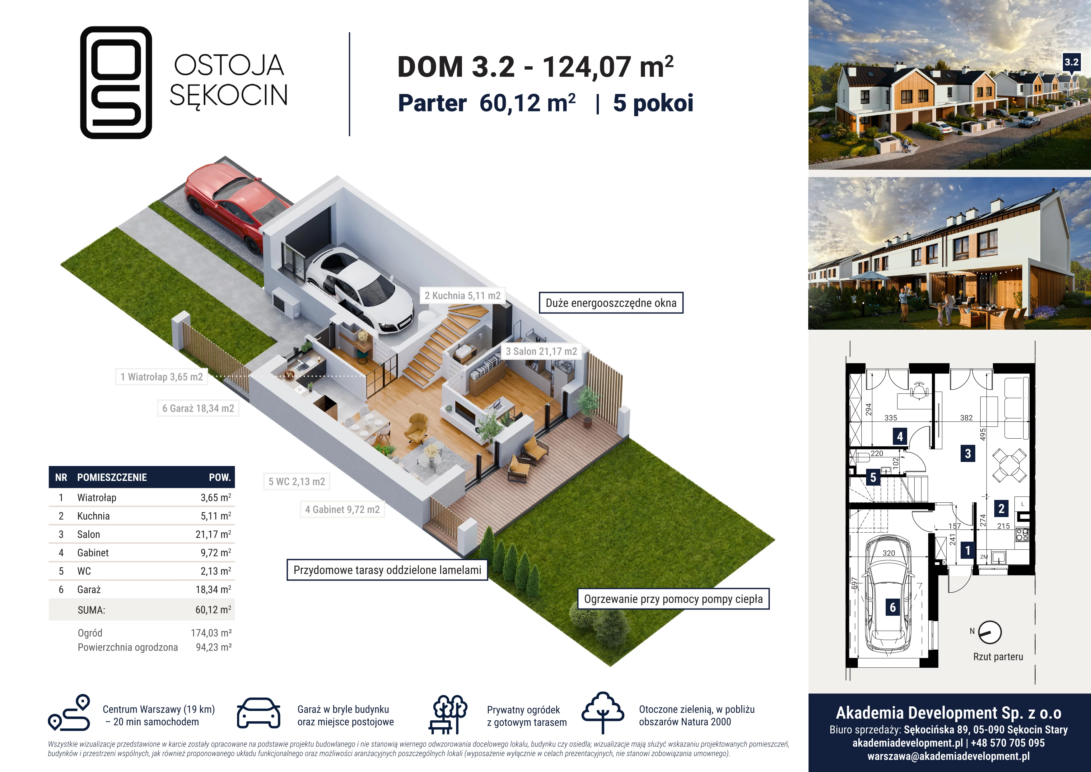 Dom 124,07 m², oferta nr 3.2, Ostoja Sękocin, Sękocin Stary, ul. Sękocińska 89