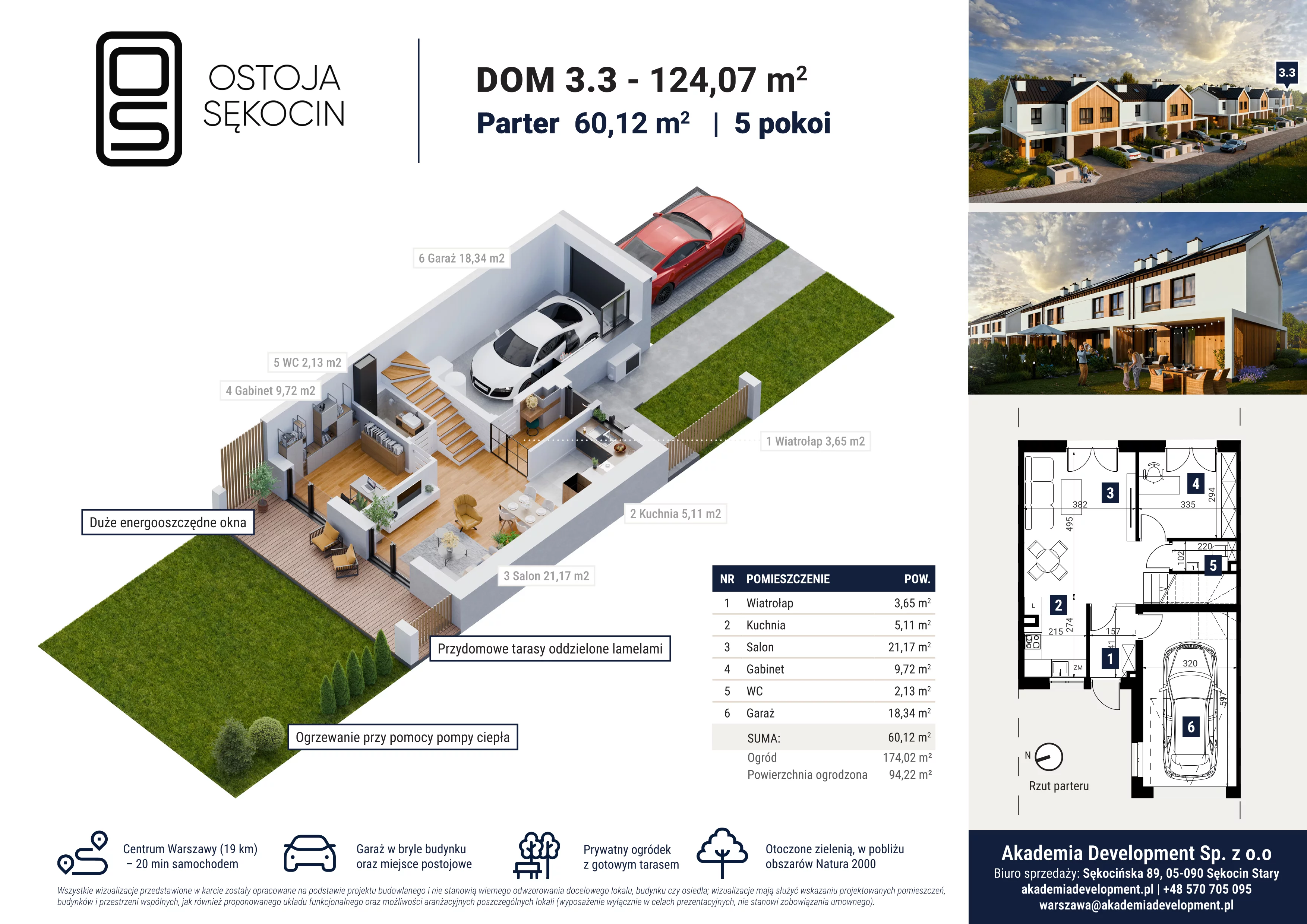 Dom 124,07 m², oferta nr 3.3, Ostoja Sękocin, Sękocin Stary, ul. Sękocińska 89